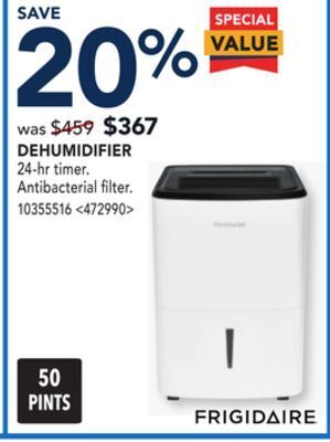 RONA Frigidaire dehumidifier offer