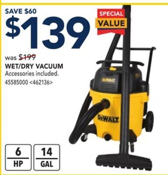 RONA Dewalt wet/dry vacuum offer