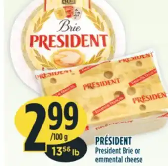 Marché Adonis Président president brie or emmental cheese offer