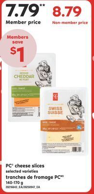 Valu-mart Tranches de fromage pc, 140-170 g offer