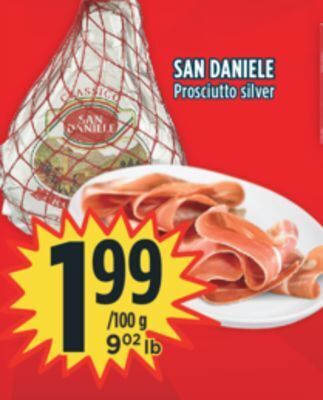 Marché Adonis San daniele prosciutto silver offer
