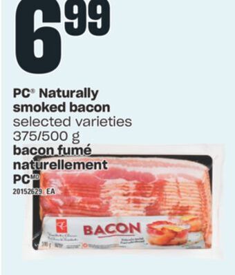 Valu-mart Bacon fumé naturellement pc, 375/500 g offer