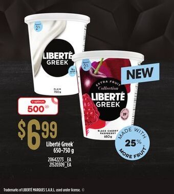 Zehrs Markets Liberté greek®, 650-750 g offer