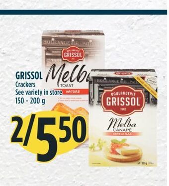 Marché Adonis Grissol crackers offer