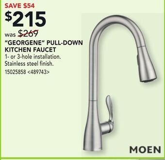 RONA Georgene pull-down kitchen faucet offer