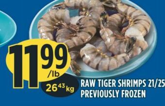 Marché Adonis Raw tiger shrimps 21/25 offer