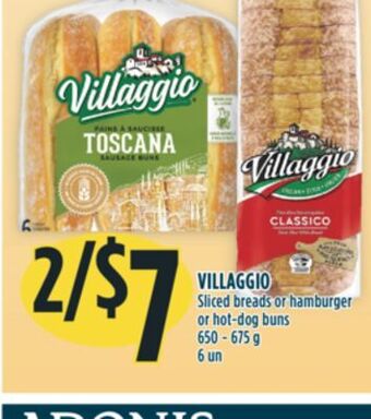 Marché Adonis Villaggio sliced breads or hamburger or hot-dog buns offer