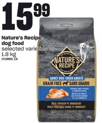Zehrs Markets Nature's recipe dog food, 1.8 kg offer