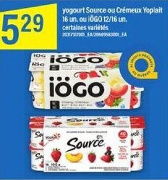 Maxi yogourt Source offer