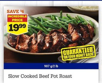 M & M Food Market Slow cooked beef pot roast offer
