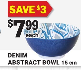 M & M Food Market Denim abstract bowl offer