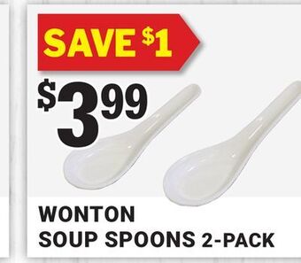 M & M Food Market Wonton soup spoons 2-pack offer