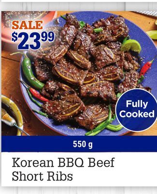 M & M Food Market Korean bbq beef short ribs offer