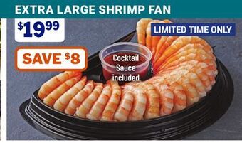 M & M Food Market Extra large shrimp fan offer