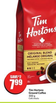 FreshCo Tim hortons ground coffee 300 g offer