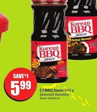 FreshCo Cj bbq sauce 840 g selected varieties offer