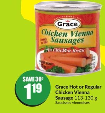 FreshCo Grace hot or regular chicken vienna sausage 113-130 g offer