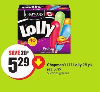 FreshCo Chapman's li'l lolly 28 pk offer