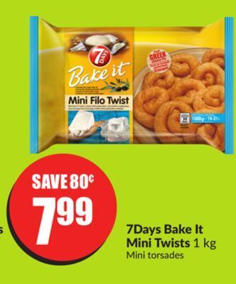 FreshCo 7days bake it mini twists 1 kg offer
