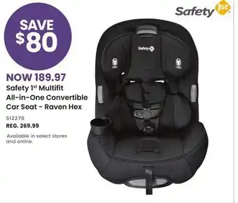 Babies 'R' Us Safety 1st multifit all-in-one convertible car seat - raven hex offer