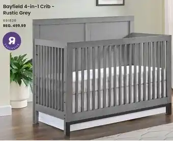 Oxford bayfield 4-in-1 crib - rustic grey
