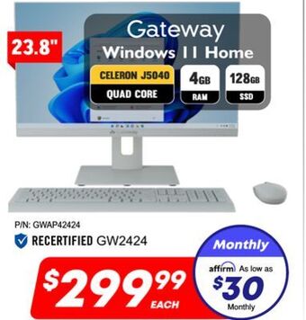 Gateway 23.8 windows 11 home