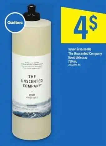 Maxi The Unscented Company liquid dish soap 750ml offer
