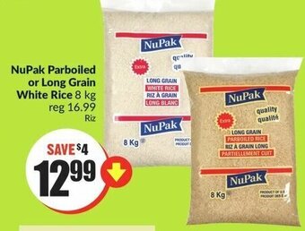 FreshCo NuPak Parboiled or Long Grain White Rice 8 kg offer