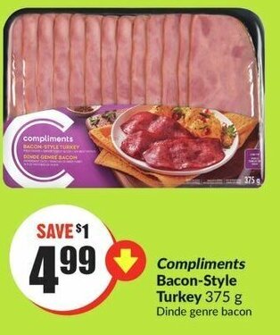 FreshCo Compliments Bacon-Style Turkey 375 g offer