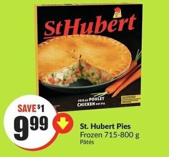 FreshCo St. Hubert Pies Frozen 715-800 g offer