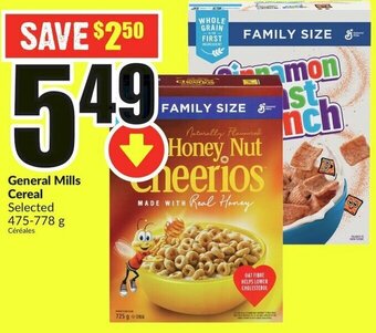FreshCo General Mills Cereal Selected 475-778 g offer