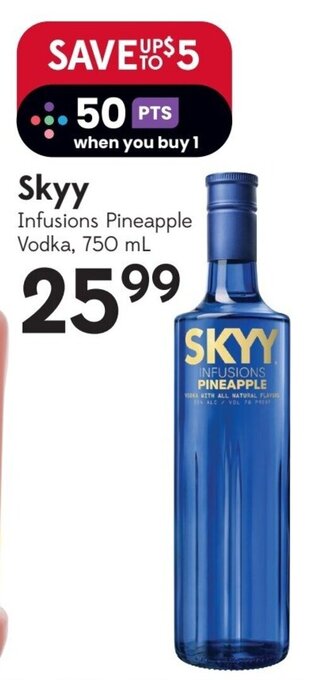 Sobeys Skyy Infusions Pineapple Vodka, 750 mL offer
