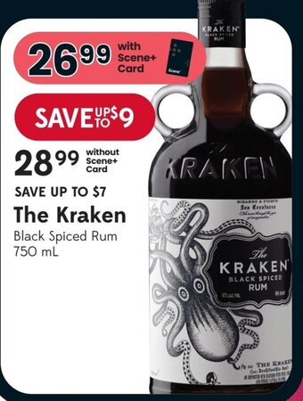 Sobeys The Kraken Black Spiced Rum 750 mL offer