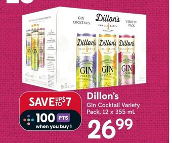 Sobeys Dillon's Gin Cocktail Variety Pack, 12 x 355 mL offer