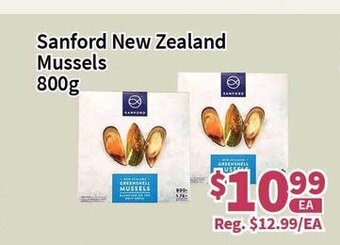 Blue Sky Supermarket Sanford New Zealand Mussels 800g offer