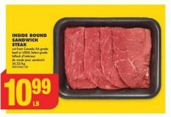 No Frills INSIDE ROUND SANDWICH STEAK 24.23/kg offer