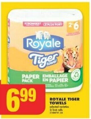 No Frills Royale Tiger Towels offer