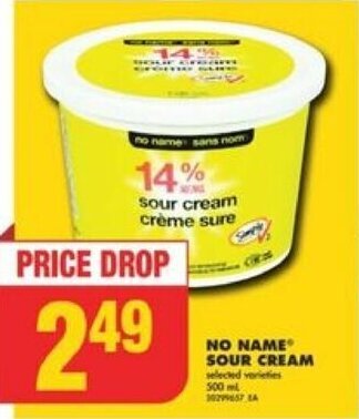 No Frills No Name Sour Cream offer