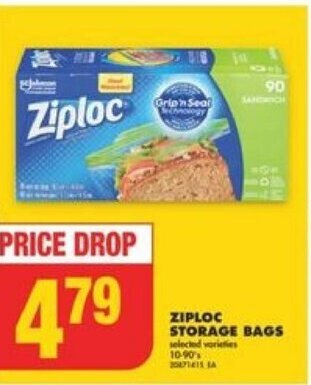 No Frills Ziploc Storage Bags offer