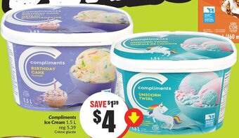 FreshCo Compliments Ice Cream 1.5 L offer