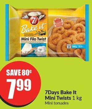 FreshCo 7Days Bake It Mini Twists 1 kg Mini torsades offer