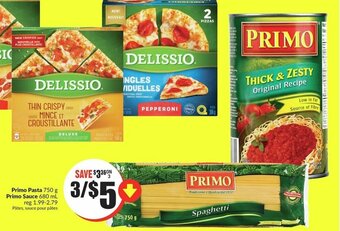 FreshCo Primo Pasta 750 g Primo Sauce 680 mL offer