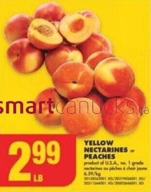 No Frills Yellow Nectarines or Peaches offer