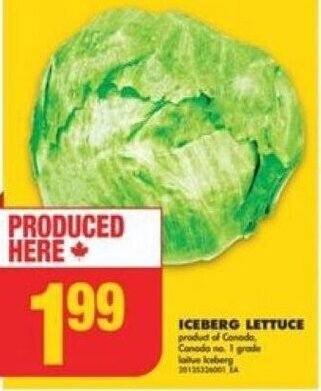 No Frills Iceberg Lettuce offer