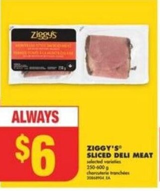 No Frills Ziggy's Sliced Deli Meat offer