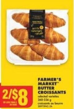 No Frills Farmer's Market Butter Croissants offer