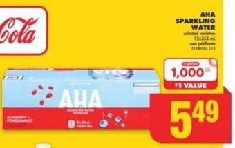 No Frills AHA SPARKLING WATER offer