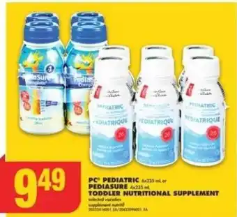 No Frills PC Pediatric Pediasure Toddler Nutritional Supplement offer