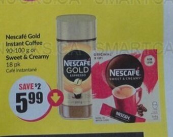 FreshCo Nescafé Gold Instant Coffee or Sweet & Creamy offer