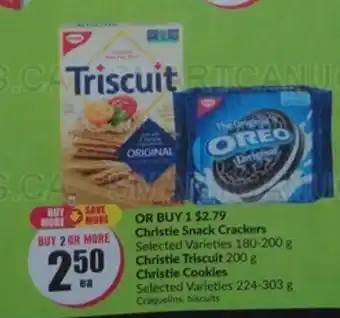 FreshCo Christle Snack Crackers or Christie Triscuit or Christie Cookies offer